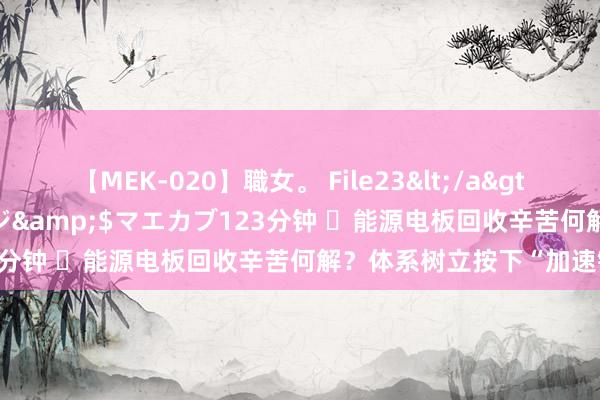 【MEK-020】職女。 File23</a>2011-05-20プレステージ&$マエカブ123分钟 ​能源电板回收辛苦何解？体系树立按下“加速键”