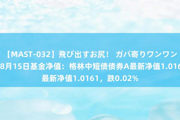 【MAST-032】飛び出すお尻！ ガバ寄りワンワンスタイル 3D 8月15日基金净值：格林中短债债券A最新净值1.0161，跌0.02%