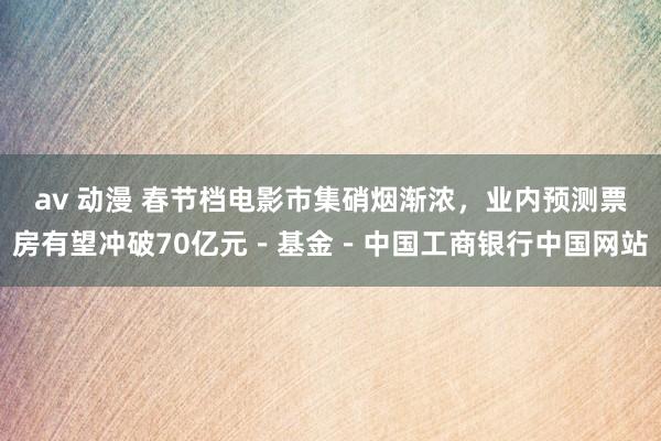 av 动漫 春节档电影市集硝烟渐浓，业内预测票房有望冲破70亿元－基金－中国工商银行中国网站