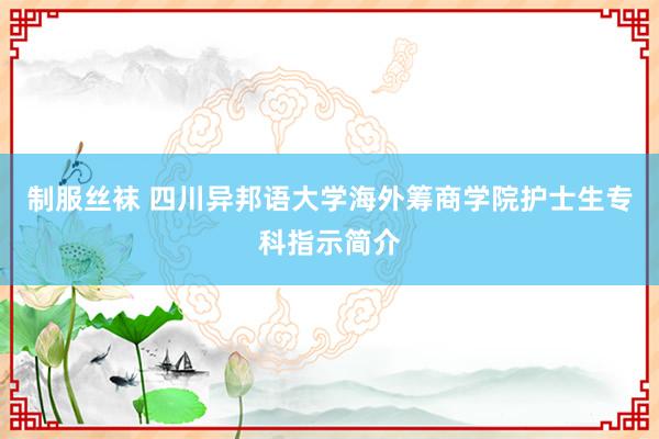 制服丝袜 四川异邦语大学海外筹商学院护士生专科指示简介